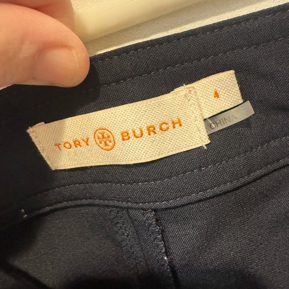 Tory Burch Navy Blue Women's Pants Ankle Size 4 perfect condition, zero flaws - Picture 3 of 6